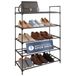 CUQOO Premium 5-laags heavy duty metalen schoenenrek in zwart