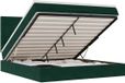 vidaXL bed ottomaan met matrassen en LED's 160x200cm velours donkergroen