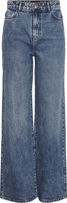 PIECES Pcselma HW Wide Jeans - Medium Blue Denim - Women's W30/L30