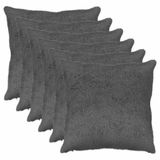 vidaXL Kussensloop Donkergrijs 65 x 65 cm (6 stuks)
