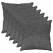 vidaXL Kussensloop Donkergrijs 65 x 65 cm (6 stuks)