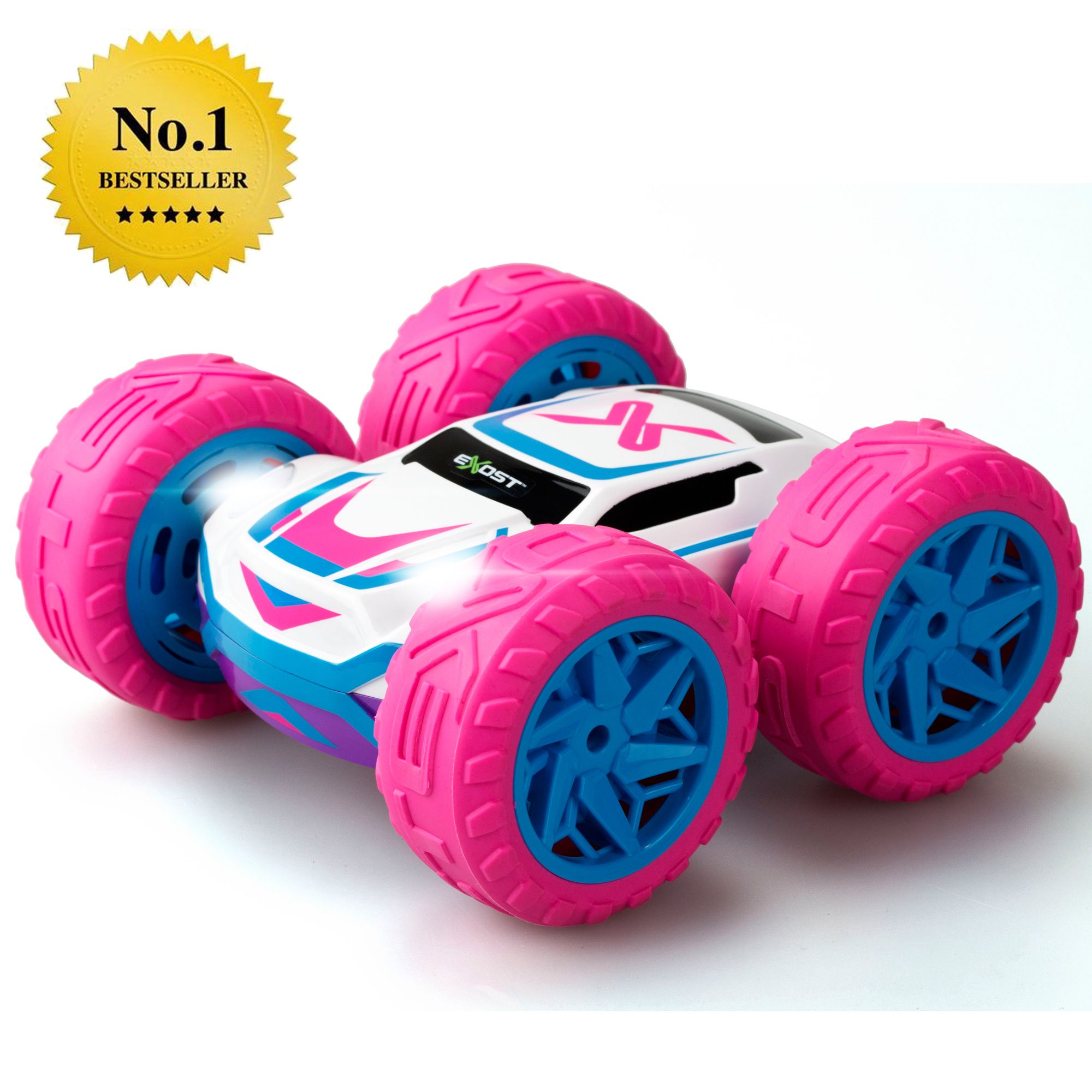 Exost RC 360 Cross Stuntauto Amazone 1:18 - RC Car - Pink/White/Cyan - 2.4 GHz