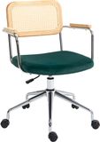 HOMCOM Bureaustoel Polyester, Staal 60L x 57B x 86-94H cm Groen