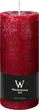 Wiedemann Bougie cylindrique/bougie pilier - bougie rustique - bordeaux - 7 x 16 cm - 66 heures de combustion