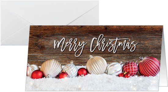 Sigel Kerstkaart 'Rood en wit kerstfeest met donkere ...'