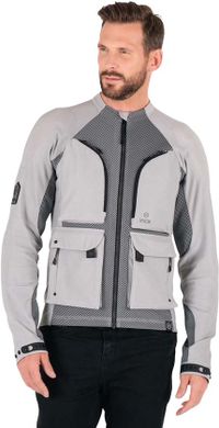Knox Tor Motorfietsbeschermerjas Grijs Textiel XL Mannen Zomer Adventure