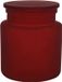 Spirella YOKO Badkamer Opbergdoos – Glazen Cotton Box voor Wattenstaafjes en Wattenschijfjes – Opbergbox Glas Bordeaux – 10,2 x 12 cm