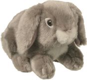 Nature Planet Pluche kleine Grijs konijn knuffel 13 cm - Knuffeldier