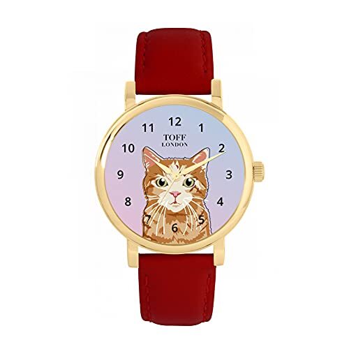 Toff London Ginger Tabby Cat-horloge