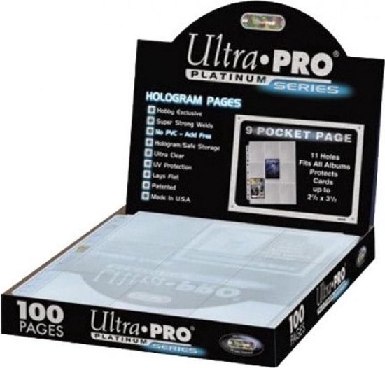 Ultra Pro Transparante Multomapvellen 9 Kaarten Platinum 10 stuks