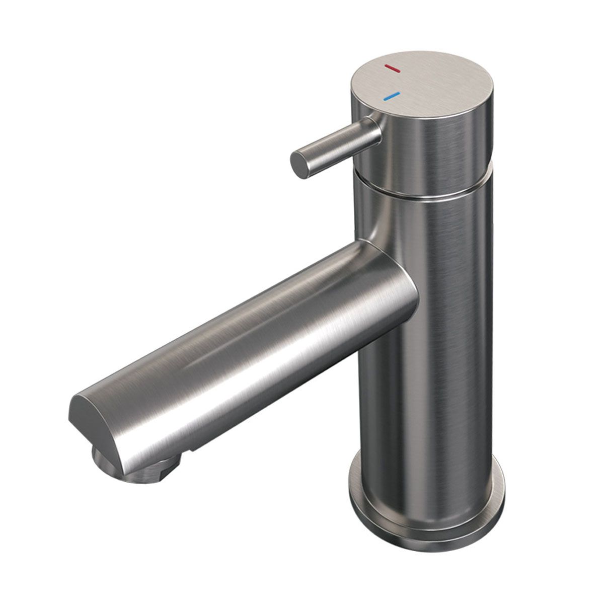 Brauer Wastafelkraan Brushed Edition HD5 Opbouw Laag Mengkraan Rond Coldstart Geborsteld Nikkel PVD 1 Greeps