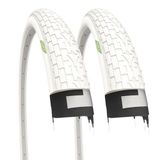2 Slick Routes 2 witte banden 20 x 1,95 (50-406) Slick Routes banden voor BMX, stadsfiets, kinderen, 20 inch fiets