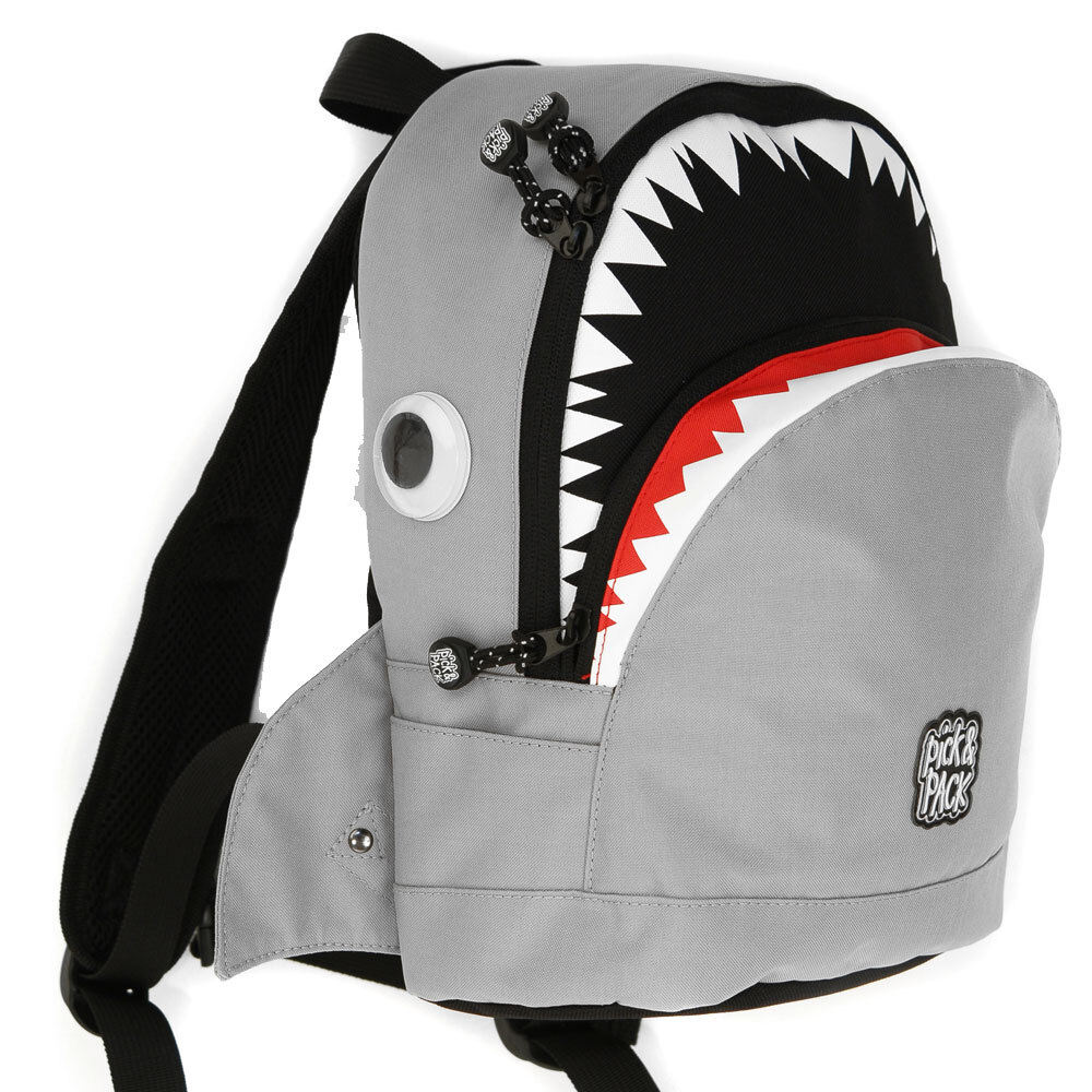 Pick Pack Fun Kinder Rugzak Mono Shark Grey