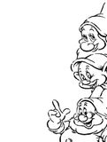 Disney muurschildering van Komar | Snow White Dwarves | kinderkamer, babykamer, decoratie, kunstdruk | afmetingen 30 x 40 cm (breedte x hoogte) | zonder lijst | WB055-30 x 40