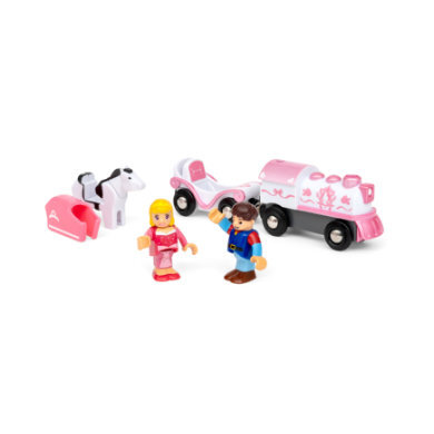 Ravensburger Verlag GmbH BRIO 32257 Disney Princess Dornröschen-Batterielok - Inklusive Prinzessinnen-Waggon, Prinz Phillip und Pferd Samson - Empfohlen für Kinder ab 3 Jahren