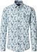 CASA MODA Sport casual fit overhemd - popeline - wit met blauw en groen dessin