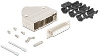 Delock Sub-D connector housing 25 pin metal including female connector and mounting material
