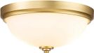 Feiss LED Badkamerarmatuur Malibu | 2X E27 Max 60W | IP44 | Dimbaar | Brushed Brass