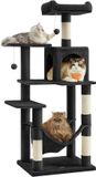 Feandrea Kattenkrabpaal 143 cm hoog - Zwart