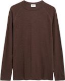 s.Oliver Raglan-shirt met lange mouwen van vlamgaren-jersey - Heren - XXL - Donkerbruin