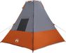 vidaXL Tipi Tent 6-persoons Waterdicht Grijs en Oranje Taft