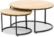 BUITEN living Aurora koffietafel set van 2 | teakhout + staal