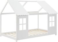 en.casa Kinderbed Tostedt huisbed grenen wit 90x200 cm