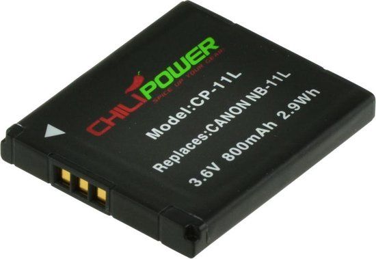 ChiliPower NB-11L Accu voor Canon - 800mAh - Spiegelreflexcamera - Li-Ion