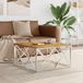 Maison Exclusive - Table basse, acier inoxydable argenté et bois d'acacia massif