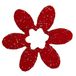 Petra's Knutsel-News 100 x bloem 30 mm met bloemenuitsnijding, glittervilt, eenzijdig glitter, fliz, rood, 18 x 12 x 5 cm