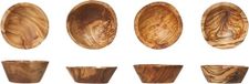 Set de bols de service en bois, multifonctionnel, 4 bols, bois, ovale