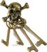 Bristol Novelty Skull And Crossbones Plastic Toy Pirate Keys (Gold)