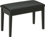HOMCOM Banque de piano - Revêtement en cuir PU synthétique - 75x35x49cm - Noir
