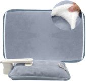 STAUS&BACH Aura Elektrische kruik met hoes voor je handen Fleece Warmwaterkruik baby Babykruik Grijs