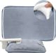 STAUS&BACH Aura Elektrische kruik met hoes voor je handen Fleece Warmwaterkruik baby Babykruik Grijs