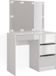 Vicco Kaptafel Sherry, Wit, 90 cm met spiegel en LED-lichtslinger