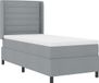 vidaXL Boxspring bed met kussen Lichtgrijs 200 x 80 cm Stof
