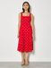 Apricot Midi-jurk met geweven stippen