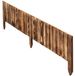 Clôture Bordure en bois pour pelouse - Bordure décorative - Facile à monter - Cadre en bois - 20 x 116 cm - Bronze