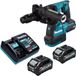 Makita HR 002 GM201 accu-boorhamer 40 V max. 2,9 J SDS plus borstelloos + 2x accu 4,0 Ah + oplader
