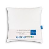 LINEA by Böhmerwald Hoogwaardig luxe hoofdkussen, extra zacht, 80 x 80 cm, 100% veren, wit nieuw dons, geschikt voor mensen met allergieën, wasbaar tot 60 °C, comfortabel, gemaakt in Duitsland