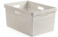 TATAY Kunststof Opbergmand 10 l Basic met 34,5x25x14,5 cm en Organizerbox | Sterk BPA-Vrij | Eenvoudig Te Reinigen | Duurzaam Ontwerp | Solide Bouw | Handige Details | Veelzijdige Praktische Inzet, Wit