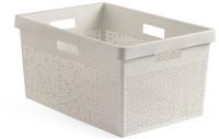 TATAY Kunststof Opbergmand 10 l Basic met 34,5x25x14,5 cm en Organizerbox | Sterk BPA-Vrij | Eenvoudig Te Reinigen | Duurzaam Ontwerp | Solide Bouw | Handige Details | Veelzijdige Praktische Inzet, Wit