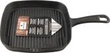 Fonte Poêle grill - 23cm - Fonte - Noir - Carré
