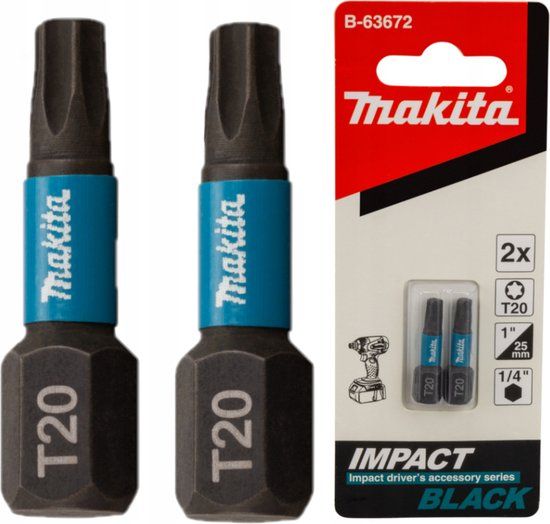 Makita B-63672 Slagschroefbit T20x25mm - 2 stuks