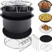 Monzana Heteluchtfriteuse Accessoires - Set 9-delig Metaal – Zwart