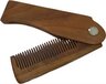 Folding Comb - Wooden Beard Comb Hair Comb - Barber Accessory On The Go - Brown