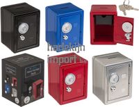 Out of the Blue Metalen Spaarpot Bankkluis Blauw