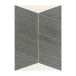 NJRD Tapis en laine Rectangles blanc nature 170x240 cm