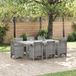 Prolenta Maison Exclusive Tuinset, 9-delig, lichtgrijs, polypropyleen